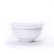 Jie Yibo sứ trắng tự động tea set bìa bát cốc công bằng ấm trà chén kung fu trà đặt phụ kiện sản phẩm duy nhất cup cup trà biển
