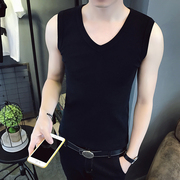 Của nam giới vest cotton mùa hè thanh niên không tay t-shirt thanh niên sinh viên tự trồng màu rắn Hàn Quốc phiên bản của xu hướng vest