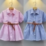 Quần áo trẻ em bé gái mùa hè 2018 mới váy trẻ em váy sọc trẻ em váy mùa hè váy bé gái shop quần áo trẻ em