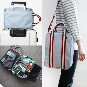 Du lịch ở nước ngoài túi lưu trữ di động có thể được thiết lập hành lý xe đẩy túi du lịch lưu trữ quần áo túi trang điểm rửa túi