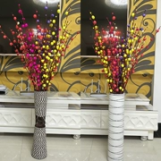 Lá hoa khô bó hoa mô phỏng phòng khách hạ cánh hoa giả sắp xếp đồ đạc trong nhà trong nhà lớn bằng bạc phù hợp - Hoa nhân tạo / Cây / Trái cây