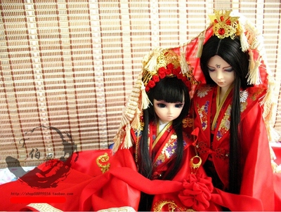 taobao agent 3 -point uncle BJD doll clothes ancient style wedding costume SD doll clothes