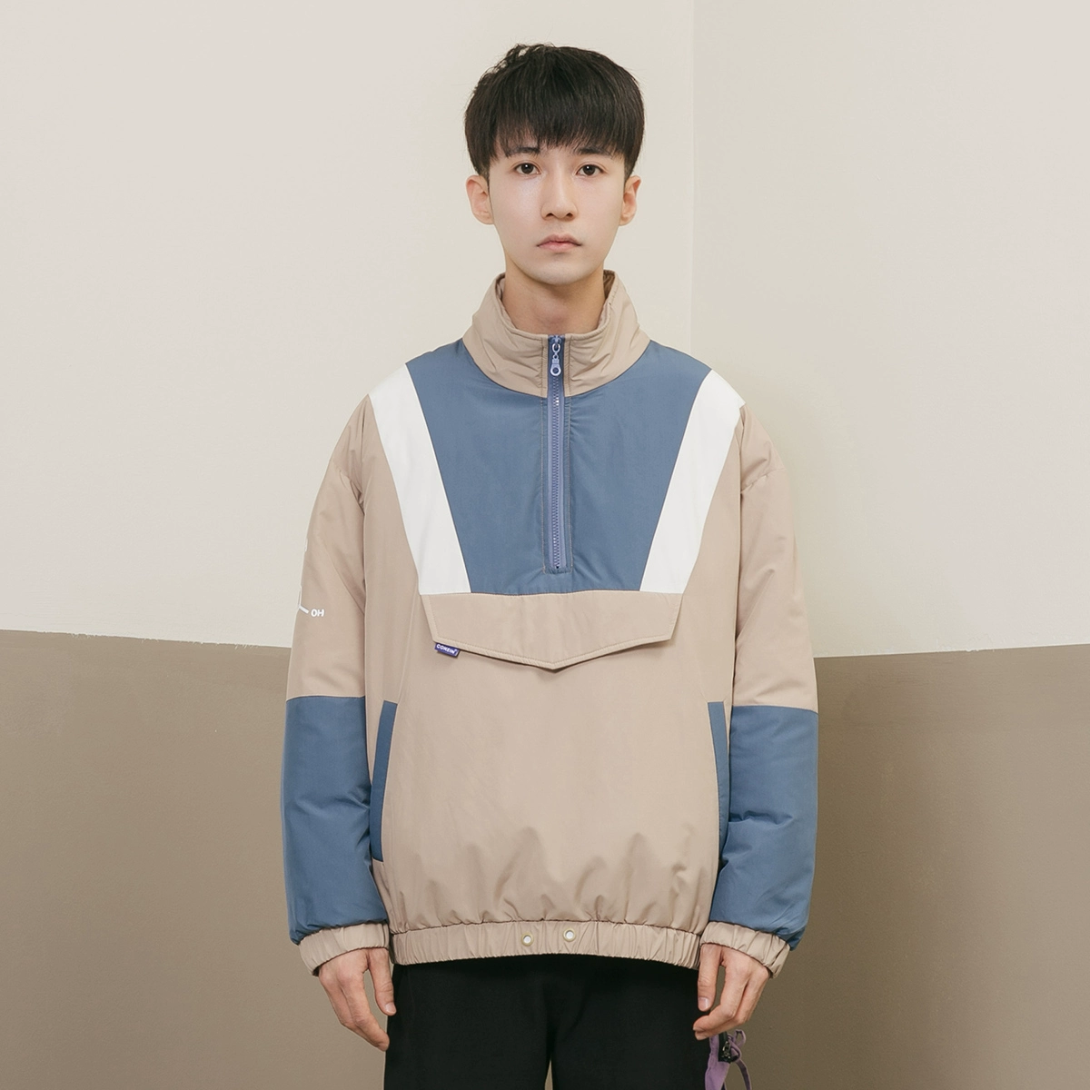 Áo khoác trẻ trung COKEIN mùa đông 2019 áo khoác cotton mới phiên bản Hàn Quốc của xu hướng màu sắc áo khoác ngắn được may bằng vải bông - Bông