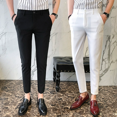 Mùa hè phần mỏng quần âu Hàn Quốc phiên bản của xu hướng quần thanh niên chân quần người đàn ông hoang dã của quần đẹp trai quần Mỏng