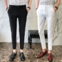 Mùa hè phần mỏng quần âu Hàn Quốc phiên bản của xu hướng quần thanh niên chân quần người đàn ông hoang dã của quần đẹp trai quần Mỏng quần túi hộp nam