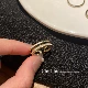 Два -слоя Fritillaria Operation Ring True Gold Double -Layer Fritillaria Open Ring True Galling