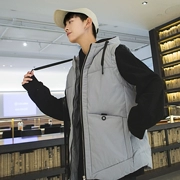 Mùa thu và mùa đông nam mới vest cotton quần áo thanh niên Han Fan kennel học sinh trung học không tay vest đen