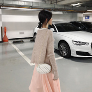 Đan áo khoác cardigan phụ nữ 2018 mới Hàn Quốc phiên bản của lỏng bên ngoài khăn choàng áo len mỏng phần điều hòa không khí áo sơ mi kem chống nắng áo sơ mi áo khoác cardigan