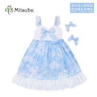 [Трейлер] Sanye Ting Mitsuba Blue White Cloud Soft Girl Jsk Straight Dress Lummer Lummer