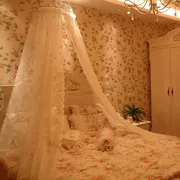 Mushroom Street Thương hiệu Hàn Quốc Công chúa Giường Công chúa Giường Phòng Rèm sợi Vườn Bộ đồ giường Đầu giường Gạc trang trí - Bed Skirts & Valances