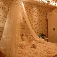 Mushroom Street Thương hiệu Hàn Quốc Công chúa Giường Công chúa Giường Phòng Rèm sợi Vườn Bộ đồ giường Đầu giường Gạc trang trí - Bed Skirts & Valances rèm ngăn giường