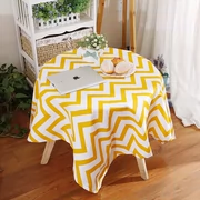 Hiện đại tối giản lượn sóng sọc hình học khăn trải bàn khăn trải bàn hình chữ nhật bàn cà phê phòng khách phòng ăn khăn khăn trải bàn tròn vải