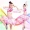 Trẻ em váy khiêu vũ Latin cô gái biểu diễn quần áo váy Trung Quốc bằng sứ màu xanh và trắng với kim cương trang phục thi đấu của trẻ em - Trang phục