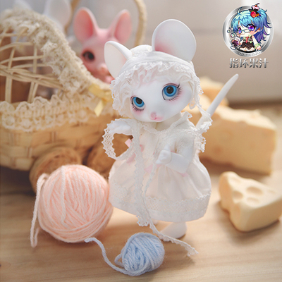 taobao agent [Pipos] Cream Cheese Mouse Bjd Doll Ring Doll