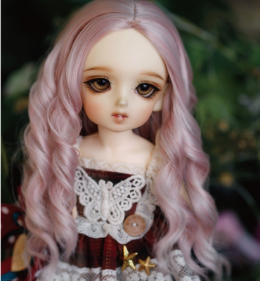 taobao agent Spot CROBI CRWS-124 Six points BJD baby wigs with wig rings juice