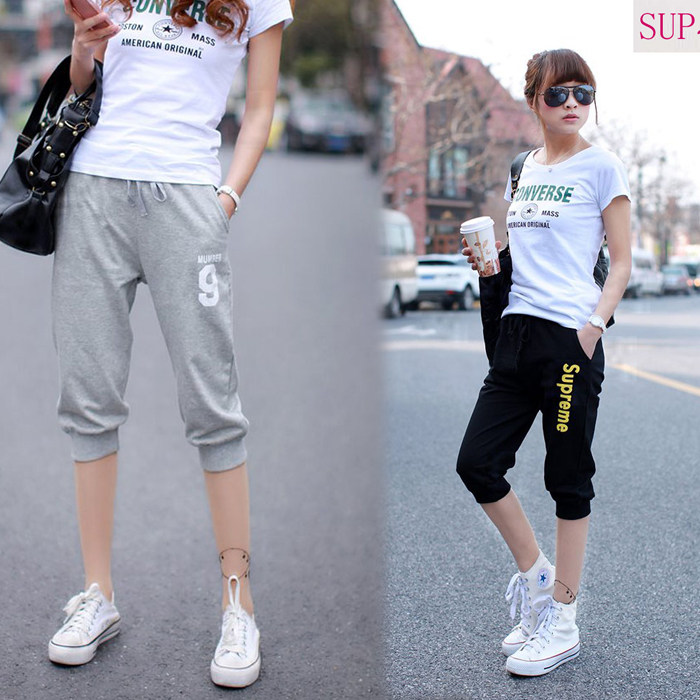 Hàn Quốc phiên bản của triều mùa hè bông mỏng phần thể thao bảy điểm quần short của phụ nữ lỏng lẻo kích thước lớn sinh viên bình thường 7 điểm trong quần