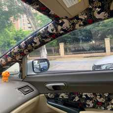 Набивные ткани 星空顶棚日式jdm和风格烫金面布料汽车abc柱改装修翻新内饰锦鲤鱼