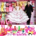 Hey bản thân mình Barbie Girl Gift Set chúa Castle lớn đồ chơi quá khổ quần áo ngủ biệt thự Đồ chơi búp bê