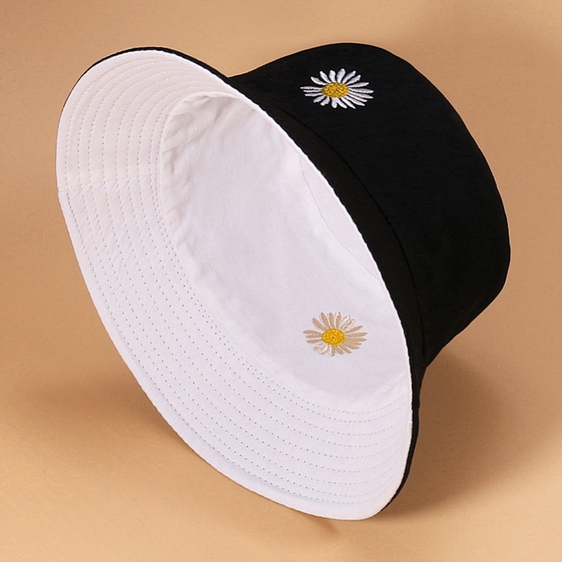 Whitethis year popular Of Hat new pattern 2021 Spring black two-sided  Women's hat Fisherman hat Cool young fashion