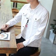 Của nam giới 2017 mới mùa thu denim áo khoác mùa xuân và mùa thu Hàn Quốc phiên bản của xu hướng áo khoác thanh niên người đàn ông giản dị của quần áo áo khoác blazer nam