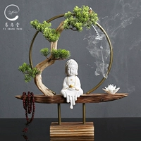 New phong cách Trung Quốc phòng khách Zen gốm tượng Phật trang trí nội thất hiện đại văn phòng tủ sách may mắn hiên bảng trang trí trang trí bếp