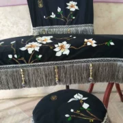 Bản gốc tinh khiết vẽ tay tùy chỉnh guzheng bao gồm nhung vàng và vải lanh nhạc cụ bìa vải đàn piano mới cổ điển thanh lịch - Phụ kiện nhạc cụ