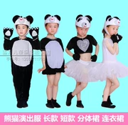 Giáng sinh của trẻ em trang phục biểu diễn động vật gấu trúc khổng lồ gấu trúc biểu diễn nhảy jumpsuit dài phần chia váy