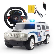 Tay lái điều khiển từ xa mô hình xe cảnh sát mô phỏng trẻ em đồ chơi xe sạc đặc biệt