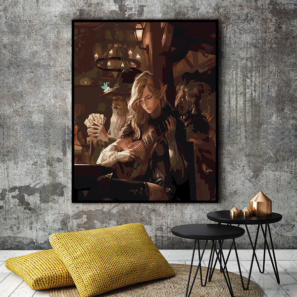 Искусство абстрактный характер декоративный рисование творческий Пропилен цифровой DIY наполнение цвет живопись нордический Ветровой коридор дверь магазин картины