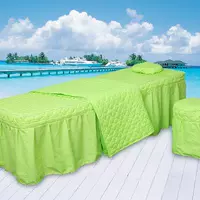 khăn trải giường đẹp đặc biệt denim bedspread thẩm mỹ viện massage trái bìa màu xanh lá cây trên giường bông vận chuyển khó chịu - Trang bị tấm khăn trải giường spa giá rẻ