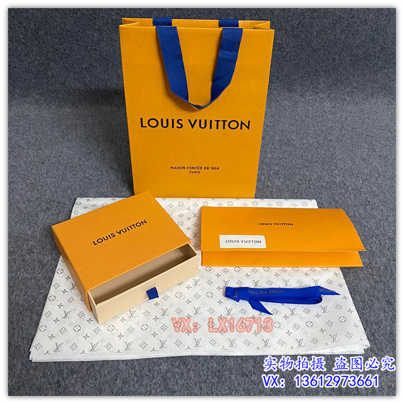 Original Short Wallet Box + Paper Bag + Accessoriesspecial counter original edition LV high-grade paper bag packing Bag belt clothes scarf wallet Dustproof bag Gift bag Gift box