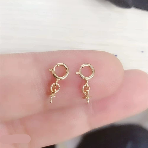 Пряжка, изумрудная подвеска из жемчуга, золото 14 карат