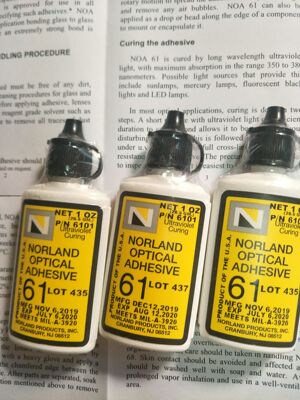 Американский оригинальный nolan norland оптический клей 61 UV Optical UV -клей NOA61