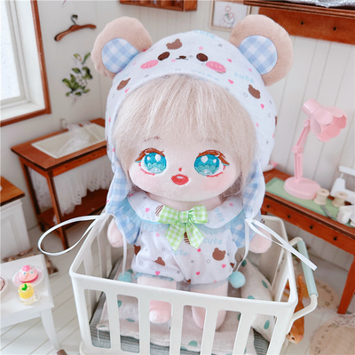 taobao agent Cotton doll 20cm centimeter doll star doll normal body fat body nude doll cloud bear connecting hat hat