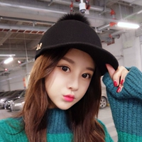 Демисезонная трендовая шерстяная шапка, кепка, в корейском стиле