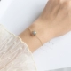 Hạt đá tự nhiên màu xám mặt trăng vòng đeo tay nữ thiết kế thích hợp ins gió lạnh sterling bạc pha lê vòng tay quà tặng sinh nhật - Vòng đeo tay Clasp