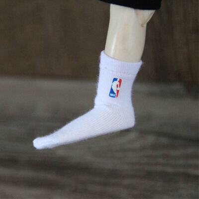 taobao agent 1/4 four -point BJD six points BJD soldiers 3A FR 1/6 sports socks socks, tide brand white socks