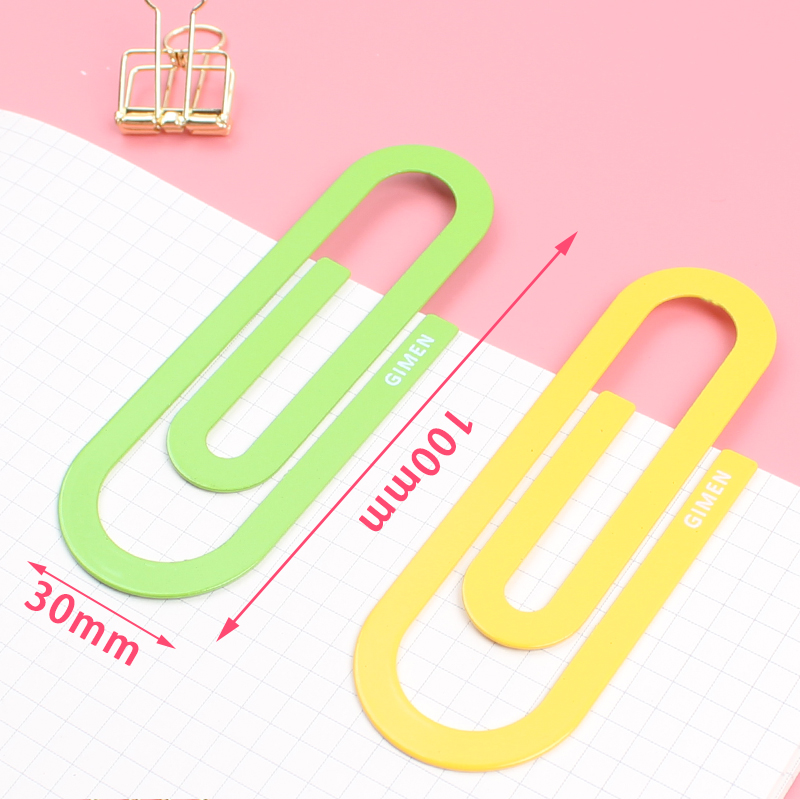 Large Yellow Greenmulti-function originality paper clip colour Binding needle box-packed Large paper clip Stationery Pin to work in an office Paper clip
