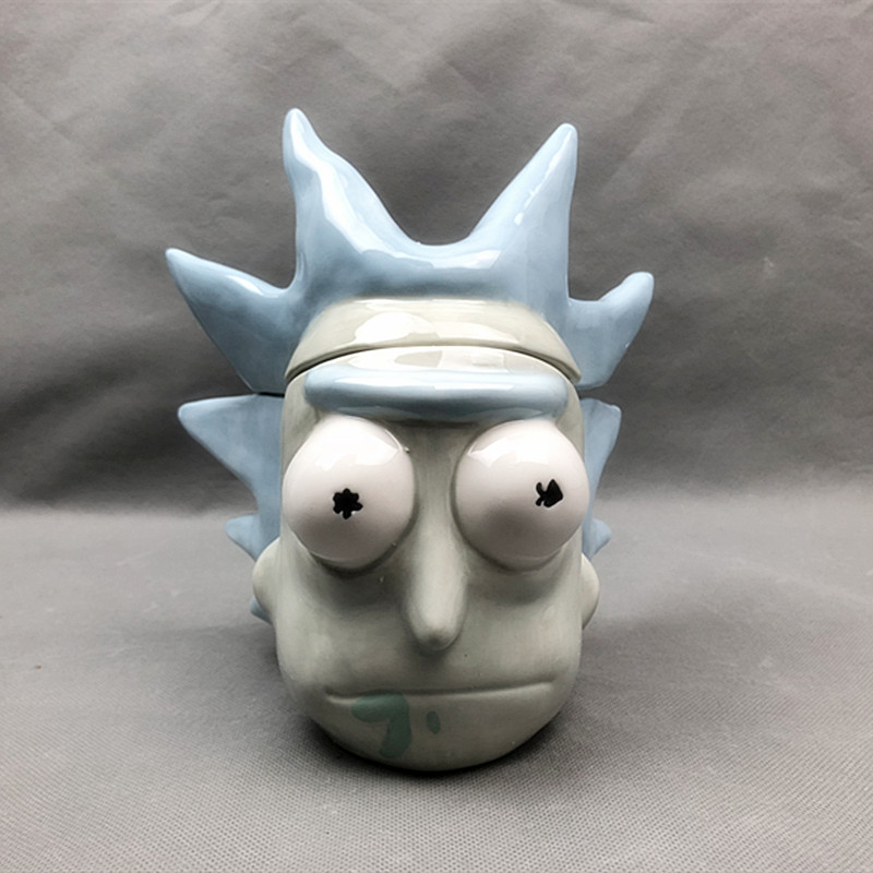 Old Man With CoverRick And Morty rick  and Modi three-dimensional 3D originality Cartoon Mug high-capacity Water cup glass