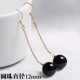 Агатовые большие серьги, 12mm, золото 750 пробы