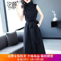 Li Xin Yun Cô diện quần áo Shang Mi Man Yan Yan 2019 hè mới dành cho nữ Hepburn diện váy đen nhỏ trong phần sửa chữa dài - Quần áo ngoài trời áo phông nam anta chính hãng