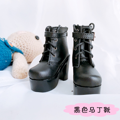 taobao agent 60 cm doll Martin boots Ye Luoli Fairy high -heeled leather shoes 3 points BJD domineering short boots Kitty shoes accessories
