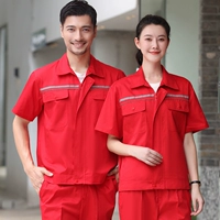 Летний красный комплект, короткий рукав