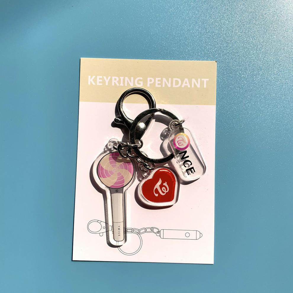 TWICEAwn X Acrylic Key buckle ONEUS Emergency light Pendant TWICE personality Key ring ornaments periphery