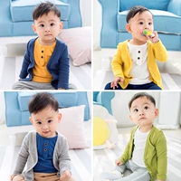 Детский кардиган, куртка подходит для мужчин и женщин для девочек, осенний жакет для новорожденных, 0-1 лет, в корейском стиле, 9 мес.