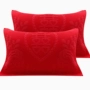 Tăng dày của gối đỏ 55x85 lớn bao gồm một cặp hi từ gạc vài bông gối khăn cưới lại - Khăn gối vỏ ga gối