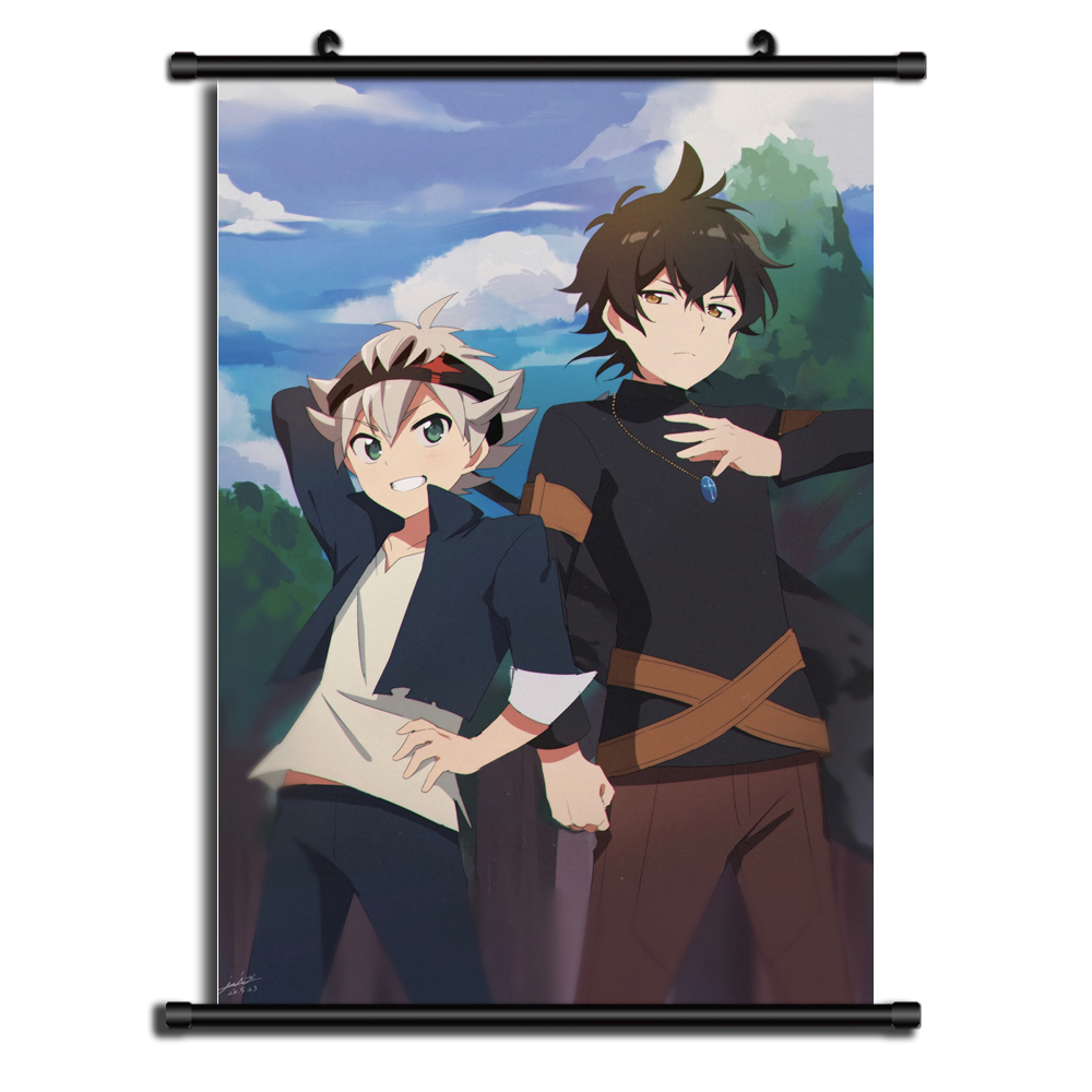 12924Animation surrounding customized black Clover poster mural dormitory bedroom Scroll black clover Hang a picture