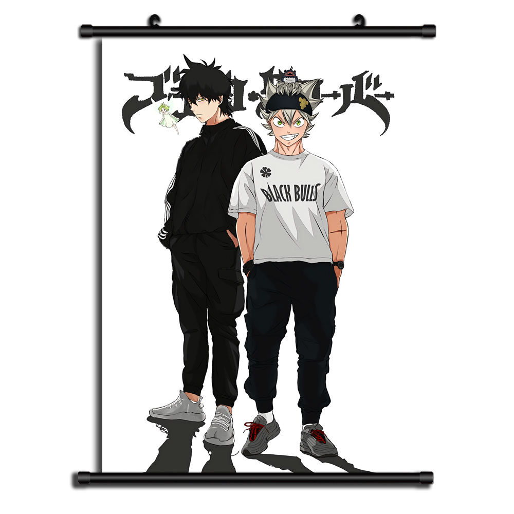 12925Animation surrounding customized black Clover poster mural dormitory bedroom Scroll black clover Hang a picture