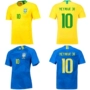 2018 World Cup đội tuyển quốc gia Brazil nhà jersey 10 Nerma Coutinho đi bóng đá phù hợp với quần áo tất đá bóng cho bé trai
