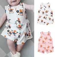 Bộ đồ Bắc Âu - Bộ đồ liền thân bằng vải cotton cho bé bạch tuộc mùa hè cho bé - Áo liền quần quần áo trẻ sơ sinh